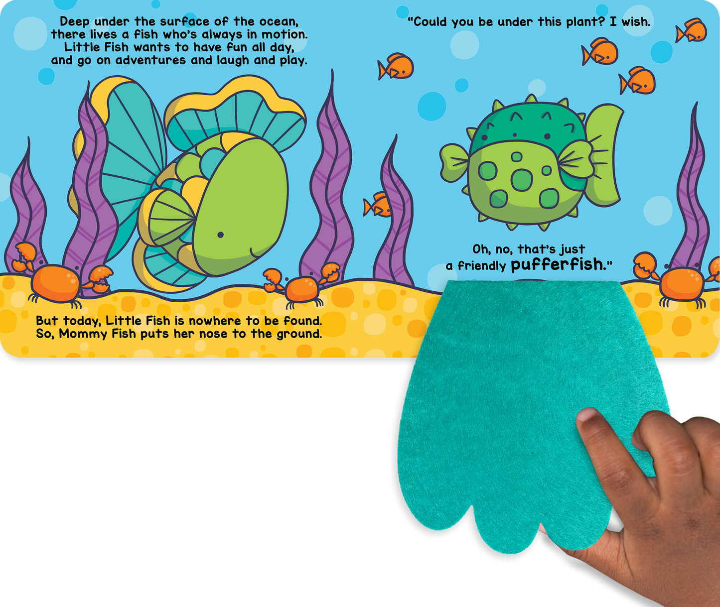 Little Hippo Books - Peek and Seek- In the Ocean -With Lift-the-Flap Felt Pieces