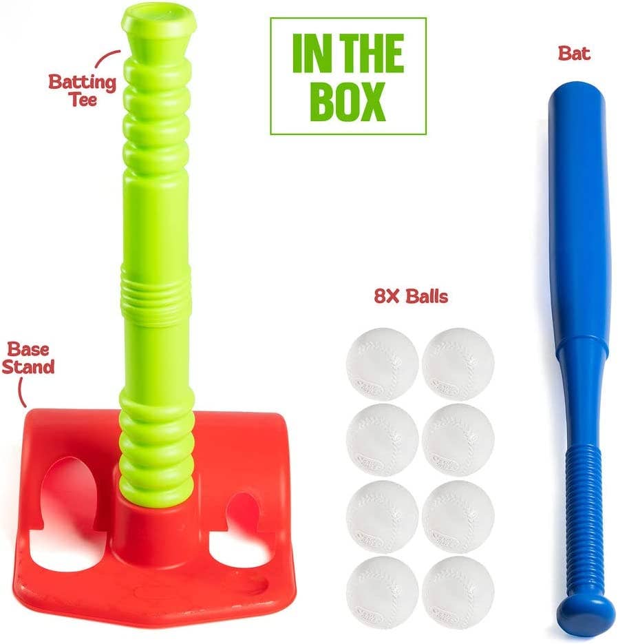Play22 - T Ball Set with 20" Batting Tee and 8 Balls