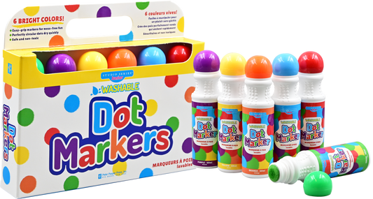 Peter Pauper Press - Studio Series Junior Washable Dot Markers (Set of 6) - Peter Pauper Press - Glee Garden