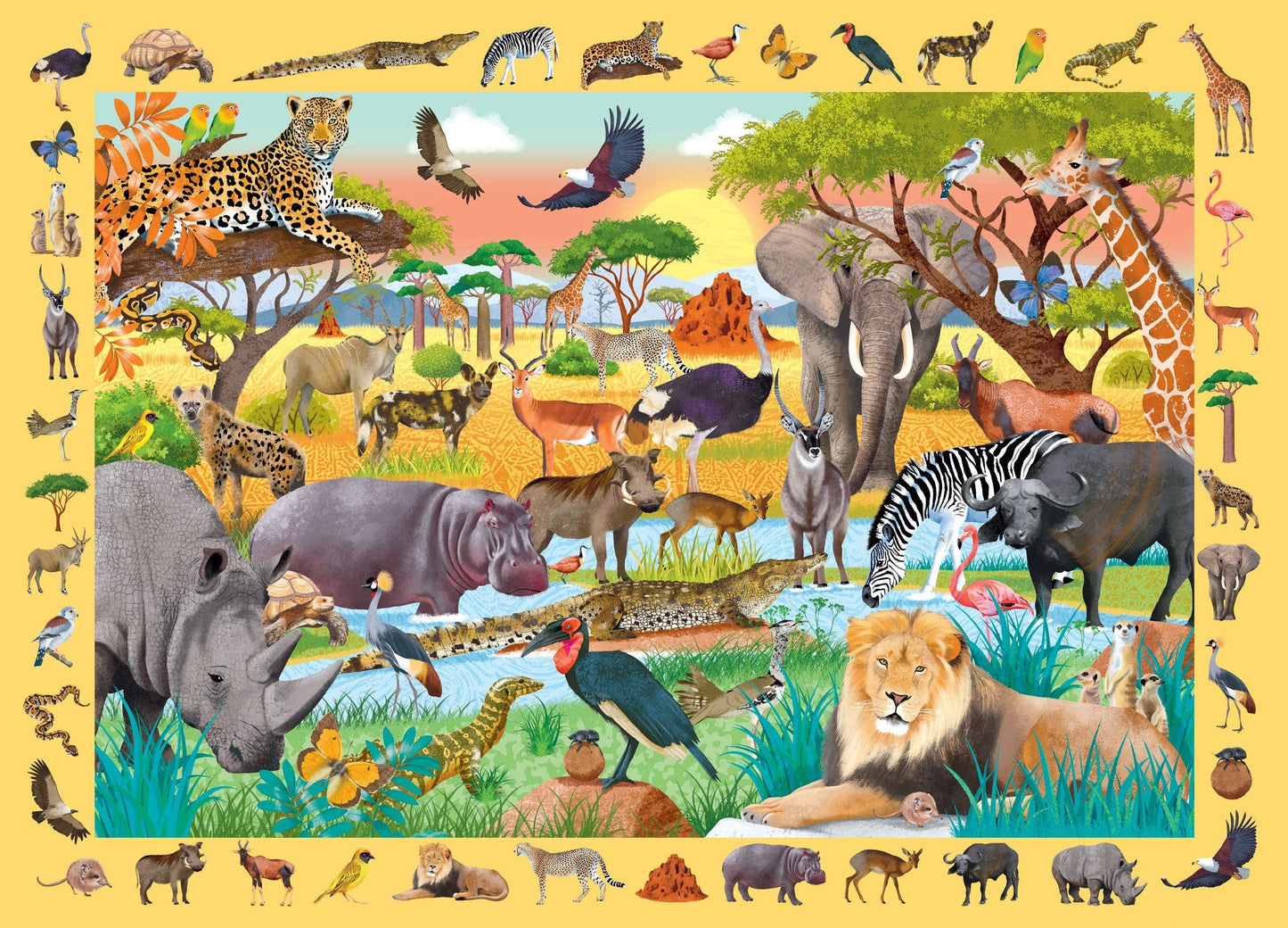 Peter Pauper Press - Safari Seek & Find 100-Piece Jigsaw Puzzle