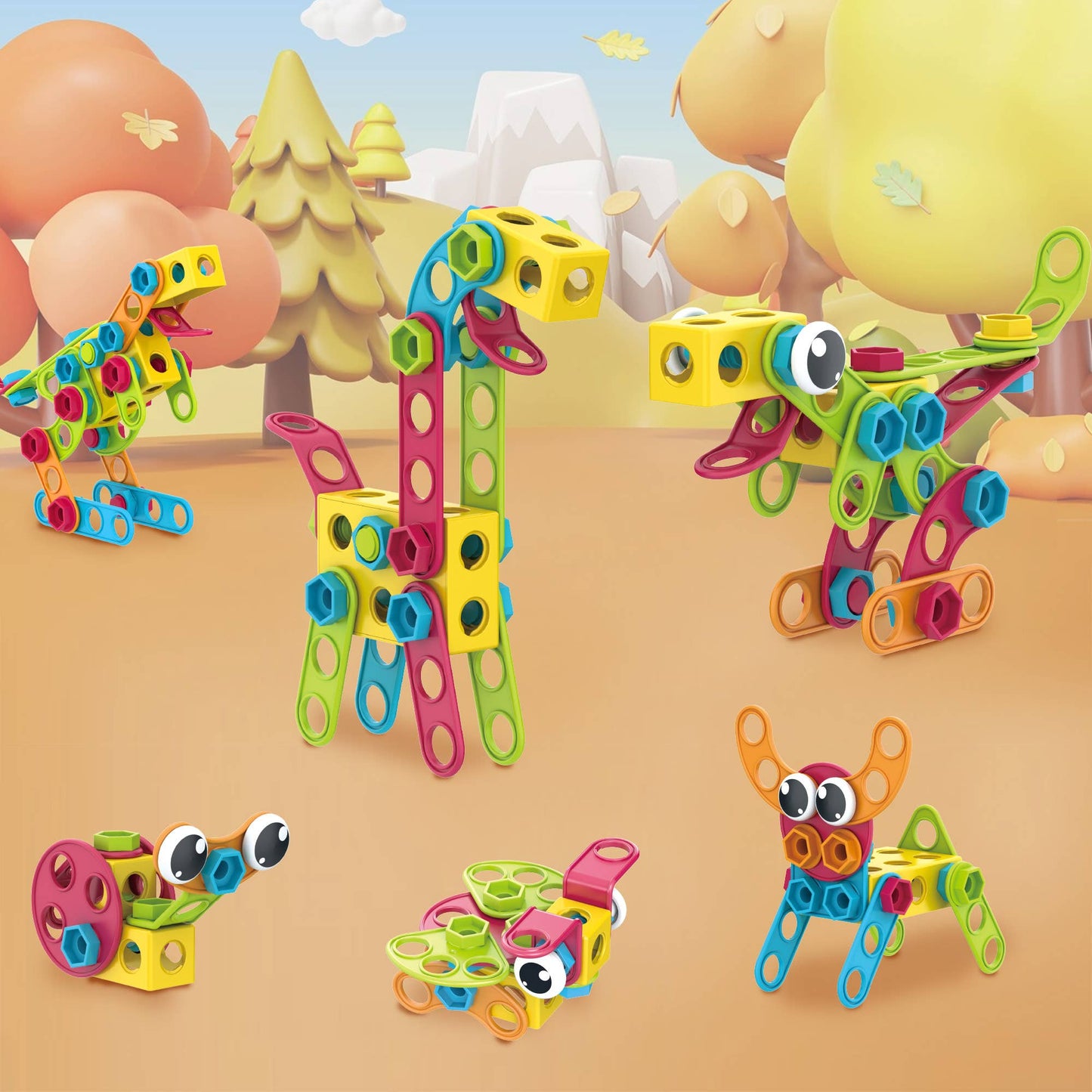PicassoTiles - PicassoTiles 115pc Engineering Construction Set