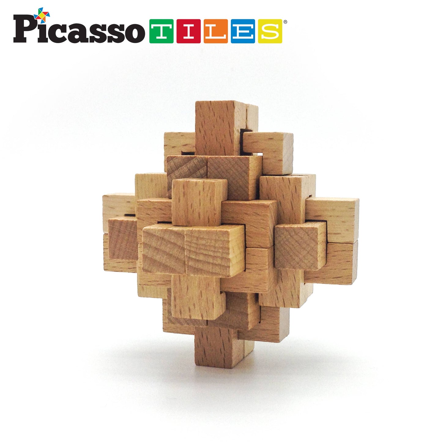 PicassoTiles - PicassoTiles 8PK Wooden Logic Puzzle