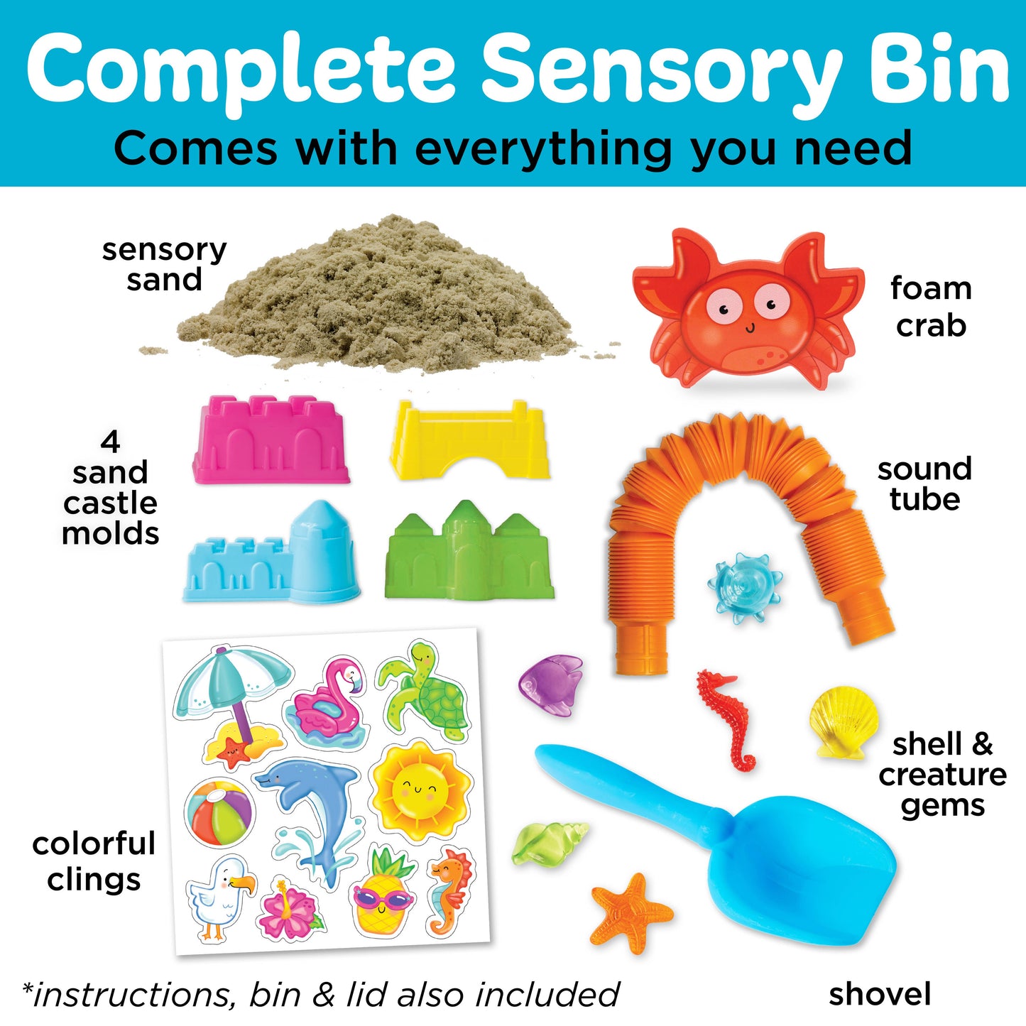 Faber-Castell / Creativity for Kids - Sensory Bin Beach Activity Bin for Kids