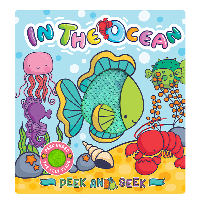 Little Hippo Books - Peek and Seek- In the Ocean -With Lift-the-Flap Felt Pieces