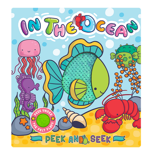 Little Hippo Books - Peek and Seek- In the Ocean  -With Lift-the-Flap Felt Pieces