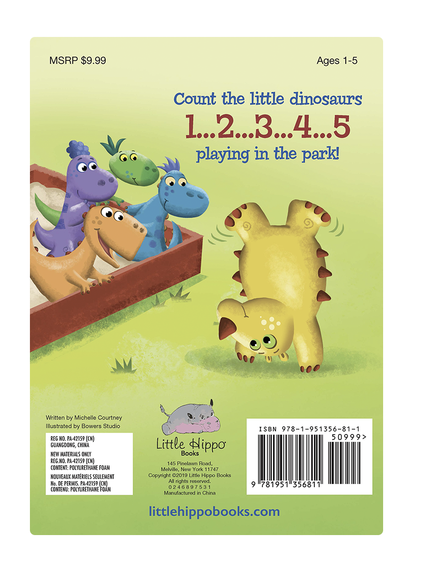 Little Hippo Books - Five Little Dinosaurs - Chunky Padded Board Book