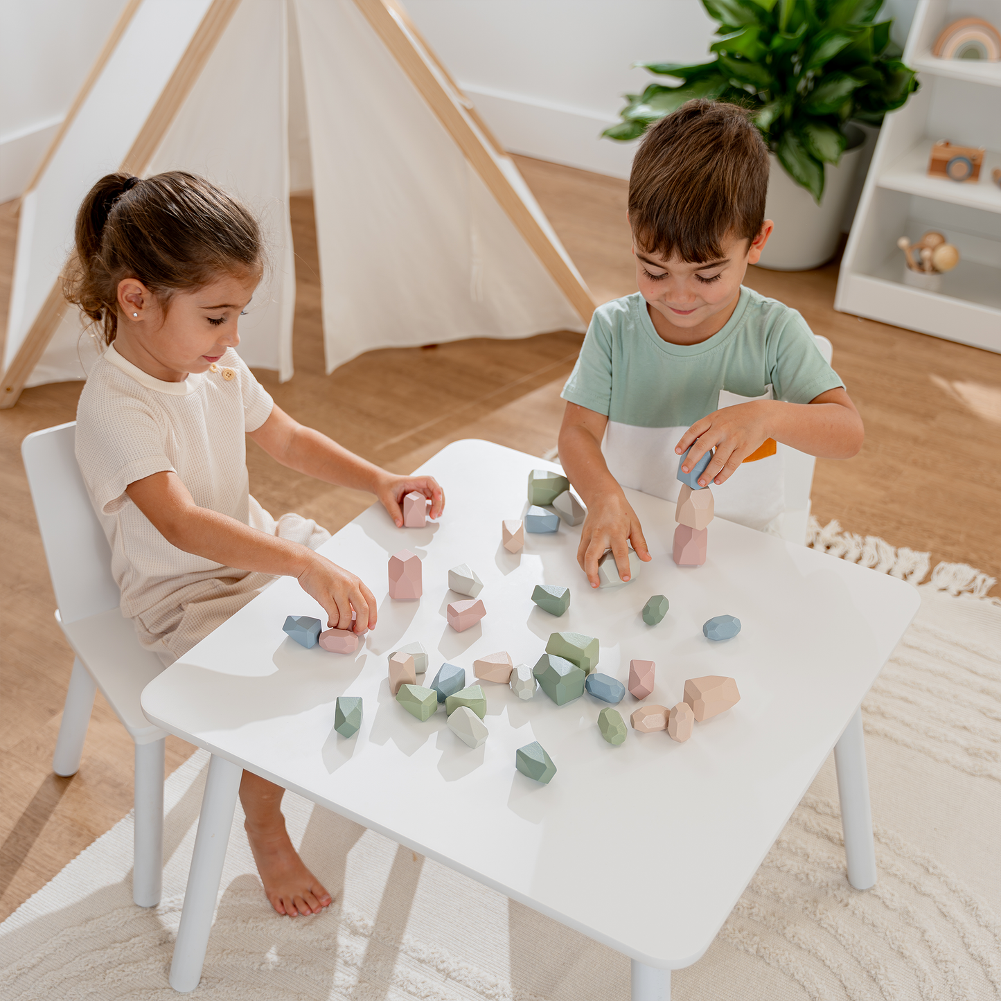 Stacking Blocks for Toddlers - Neutral Pack - Comfy Cubs - Glee Garden