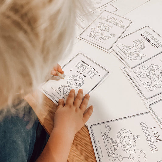 Affirmation Colouring Pages for Kids – Mindfulness Activity - The Creative Sprout - Glee Garden