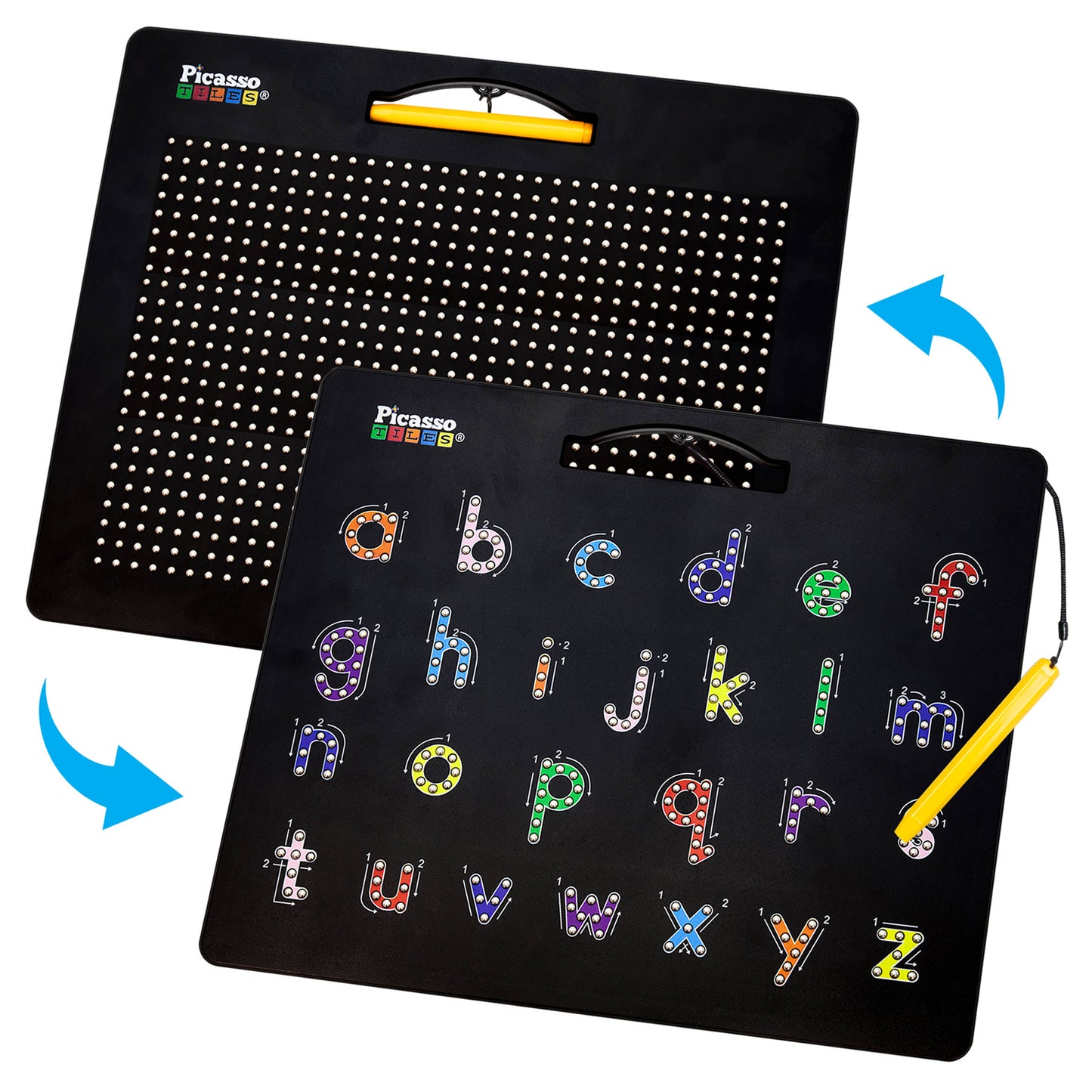 PicassoTiles - PicassoTiles Double-Sided Magnetic Drawing Tablet Pad