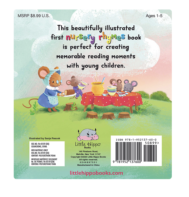Little Hippo Books - My First Book of Nursery Rhymes- Children's Padded Board Book