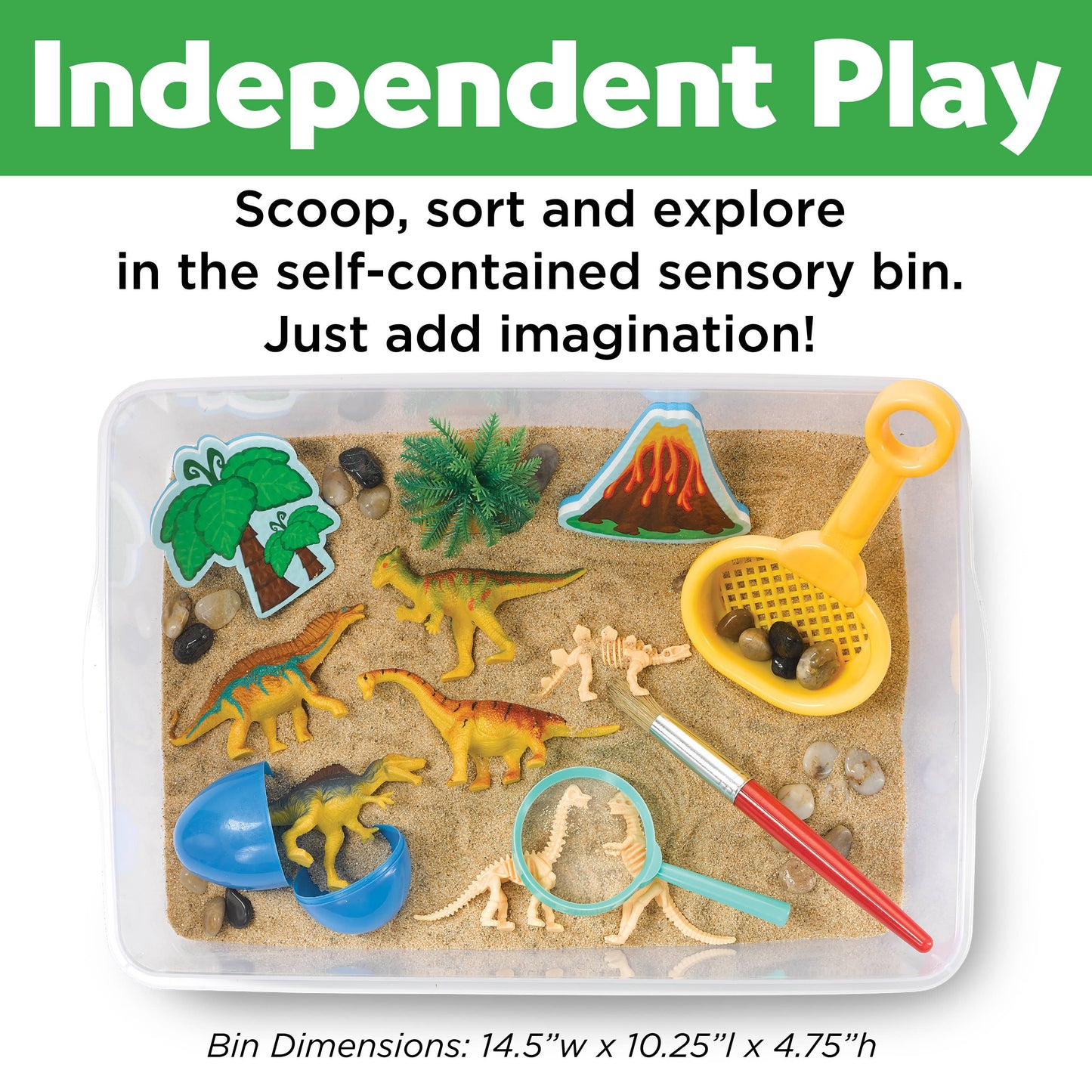 Faber-Castell / Creativity for Kids - Sensory Bin Dinosaur Dig Activity Bin for Kids