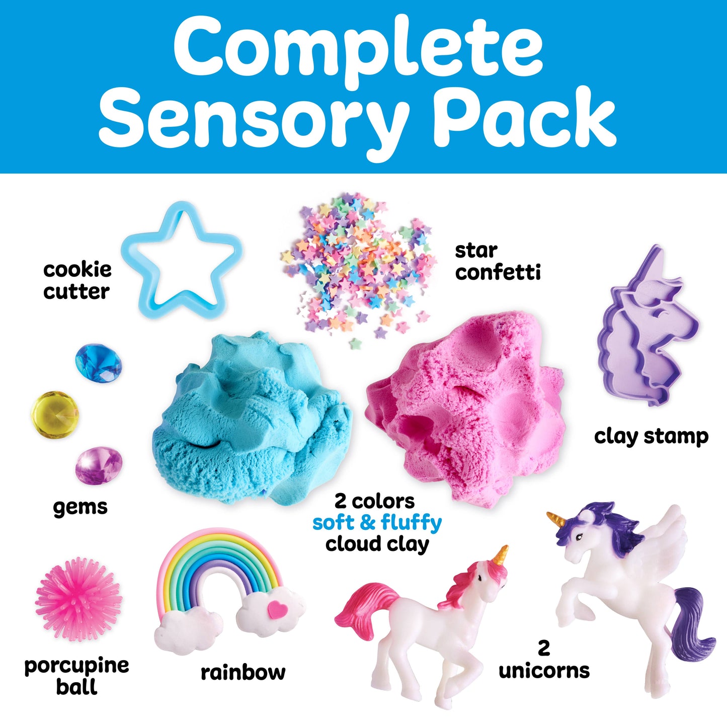 Faber-Castell / Creativity for Kids - Sensory Pack Unicorn On the Go Play Set for Kids