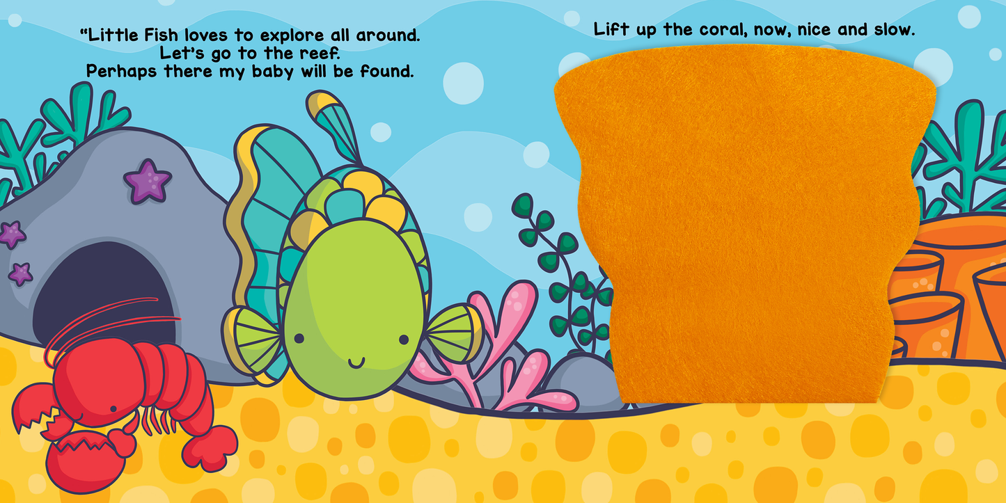 Little Hippo Books - Peek and Seek- In the Ocean -With Lift-the-Flap Felt Pieces