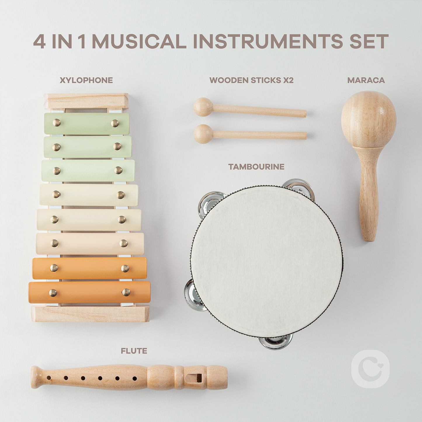 4-Piece Kids Musical Instruments - Comfy Cubs - Glee Garden