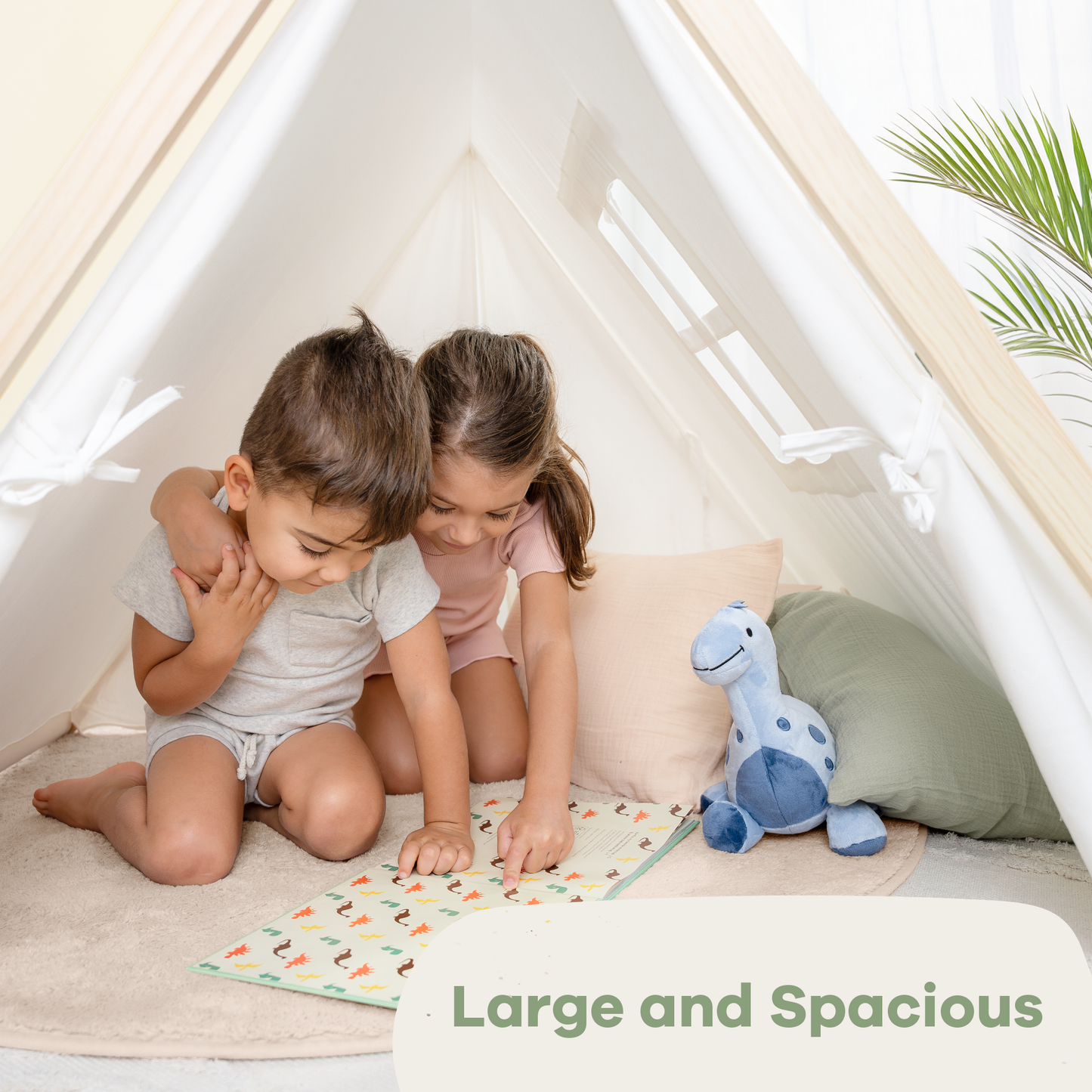Kids Play Tent - Natural Wood - Comfy Cubs - Glee Garden