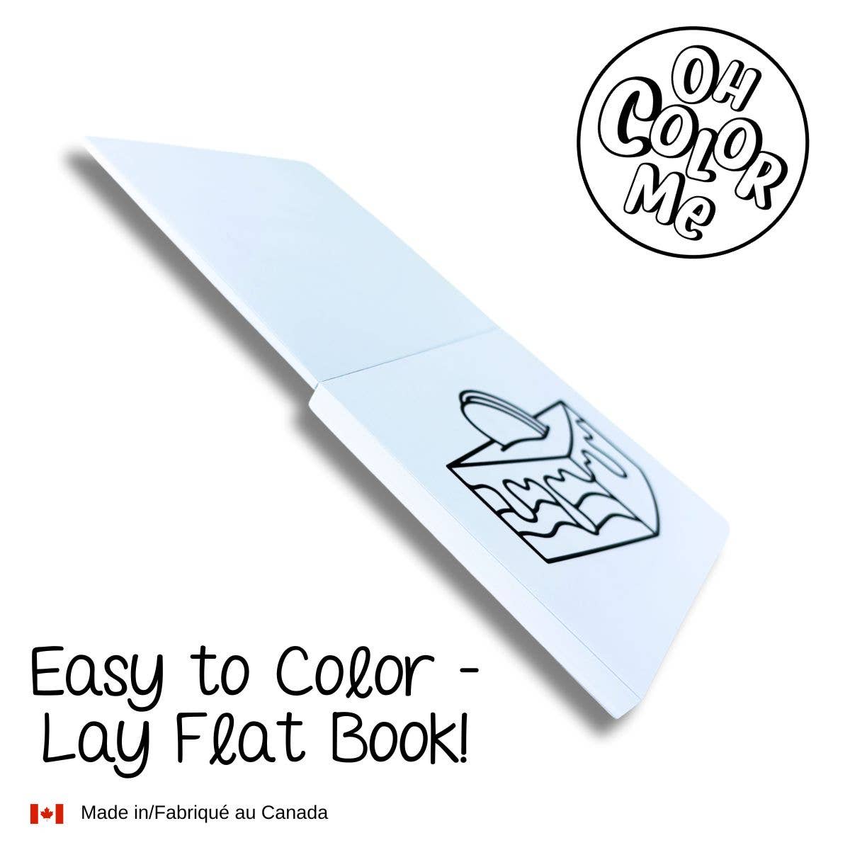 Oh Color Me - Mini Coloring Book Calming Scenes, 4"x4", Small Gifts