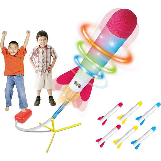 Play22 - Toy Jump Rocket Launcher Set with LED Lights