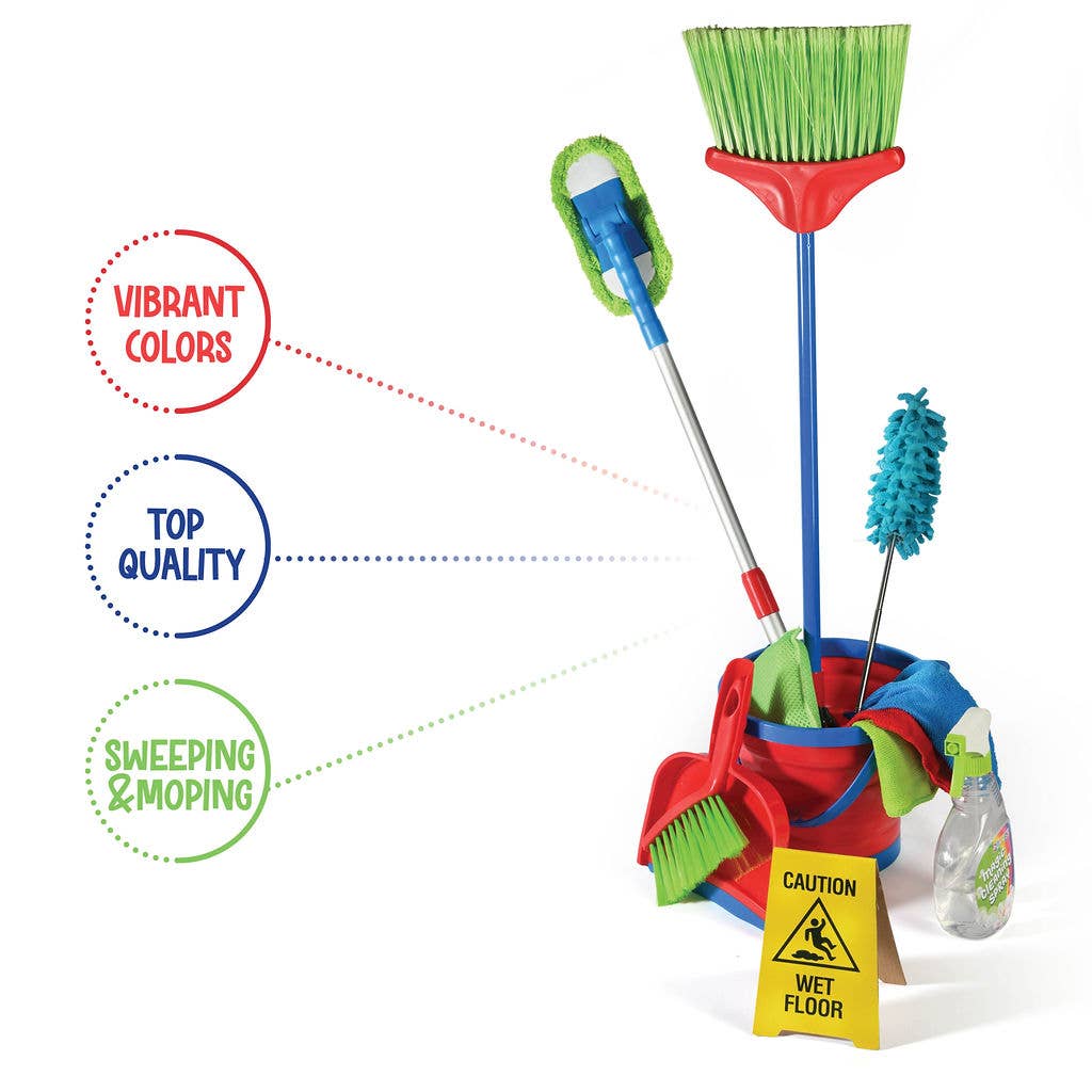 Play22 - 12-Piece Kids Cleaning Set - Toy Housekeeping Fun