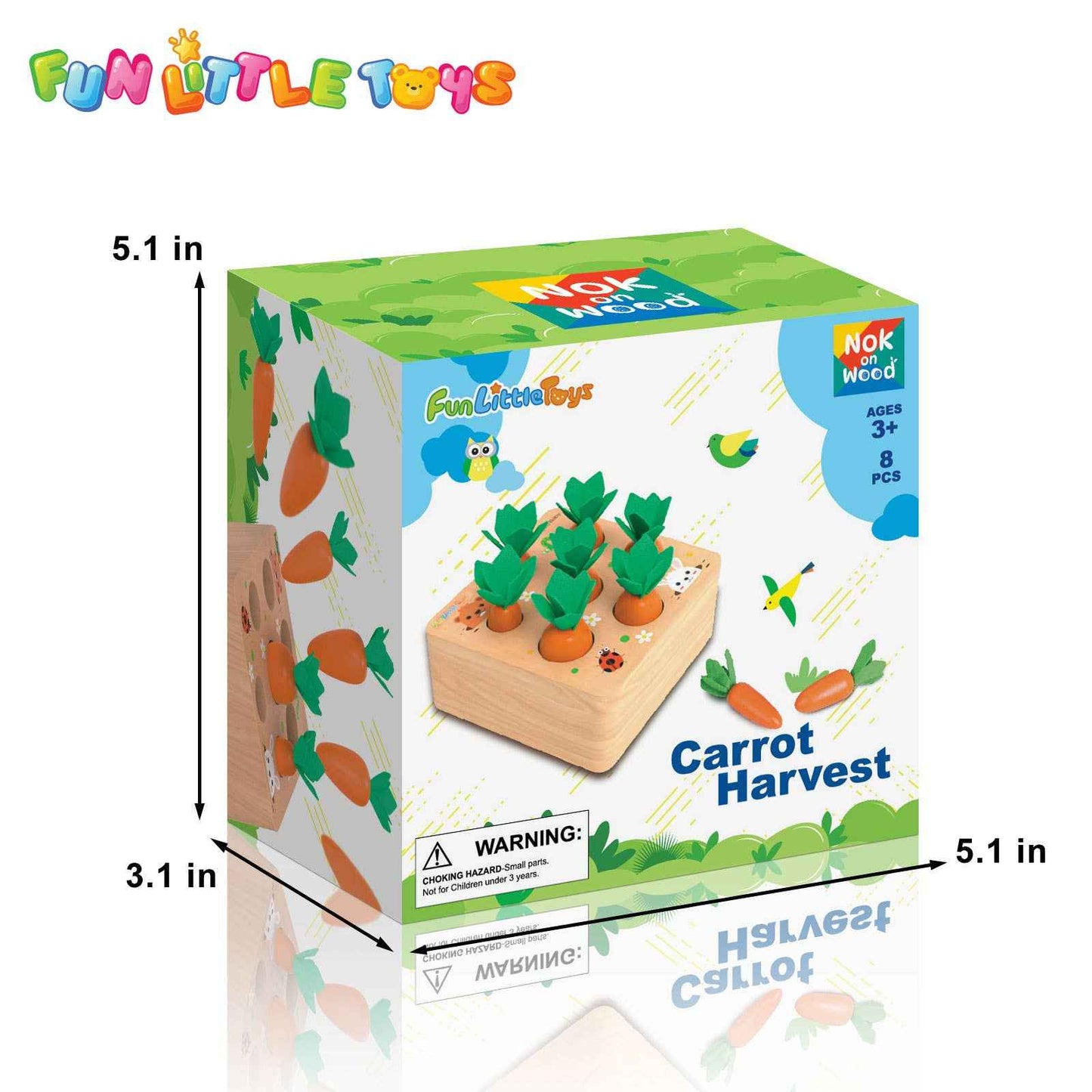 Toys Carrots Harvest Shape Size Sorting - Fun Little Toys - Glee Garden