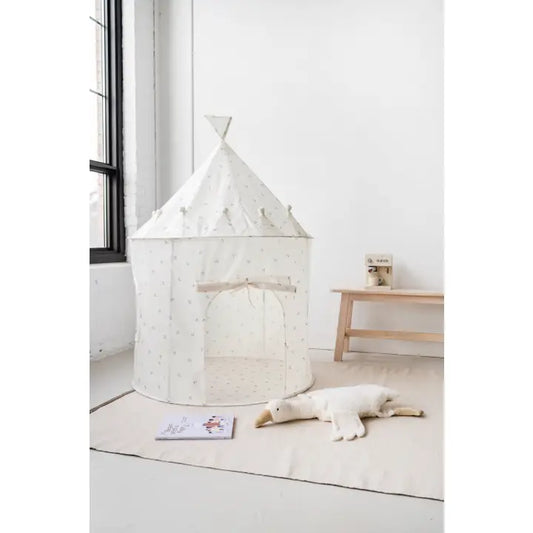 Fabric Play Tent Castle - Blueberry Ivory - 3 Sprouts - Glee Garden