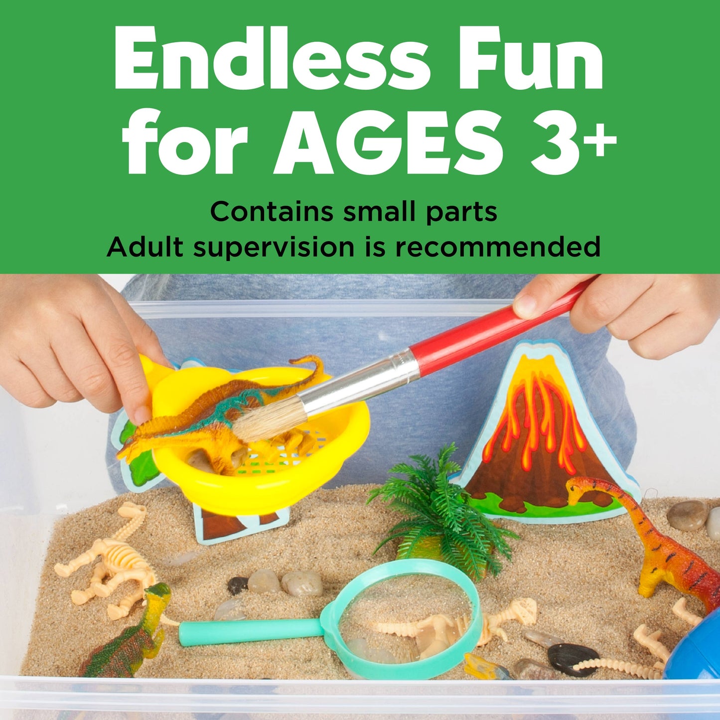 Faber-Castell / Creativity for Kids - Sensory Bin Dinosaur Dig Activity Bin for Kids