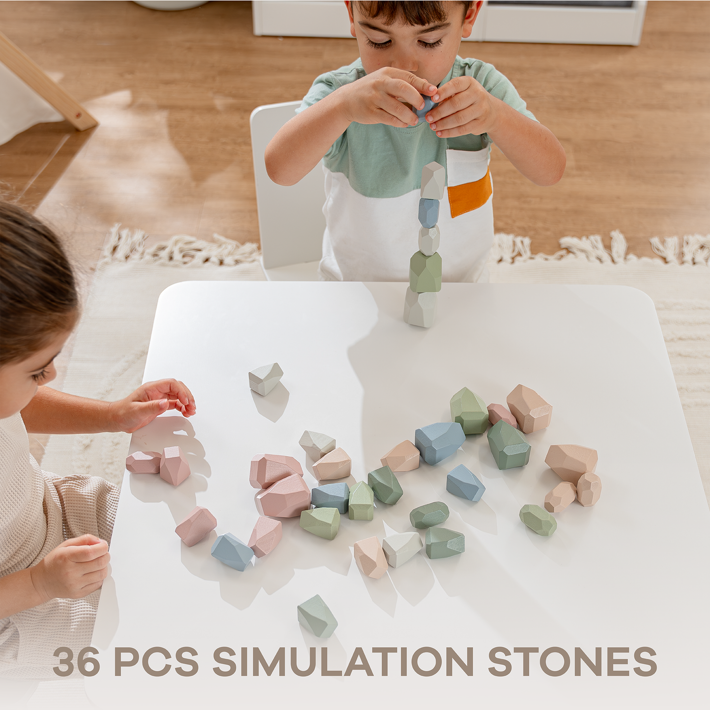 Stacking Blocks for Toddlers - Neutral Pack - Comfy Cubs - Glee Garden