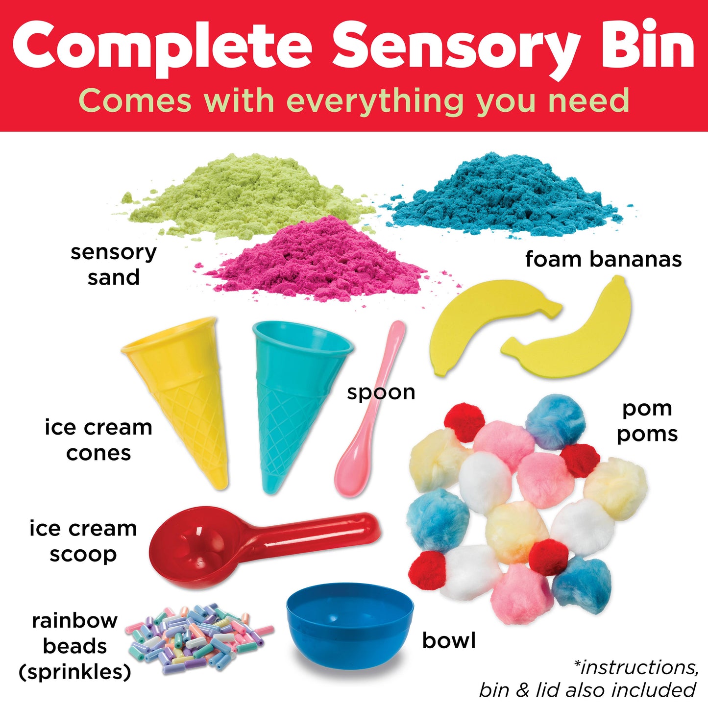 Faber-Castell / Creativity for Kids - Sensory Bin Ice Cream Shop Activity Bin for Kids