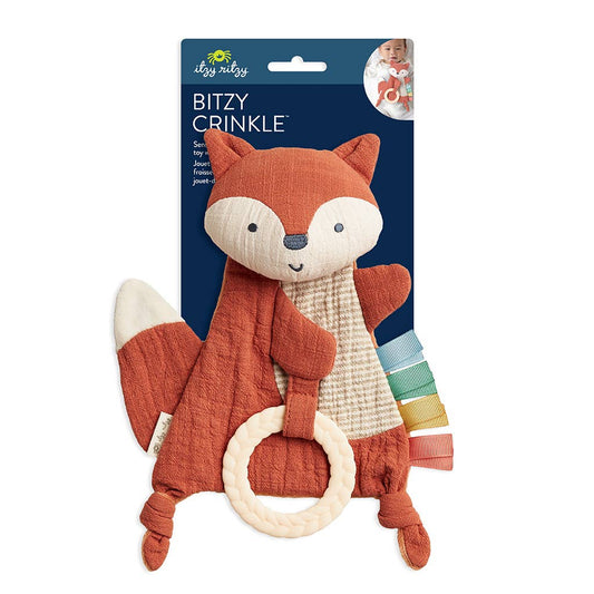 Itzy Ritzy - Fox Bitzy Crinkleâ„¢ Sensory Toy with Teether - Itzy Ritzy - Glee Garden