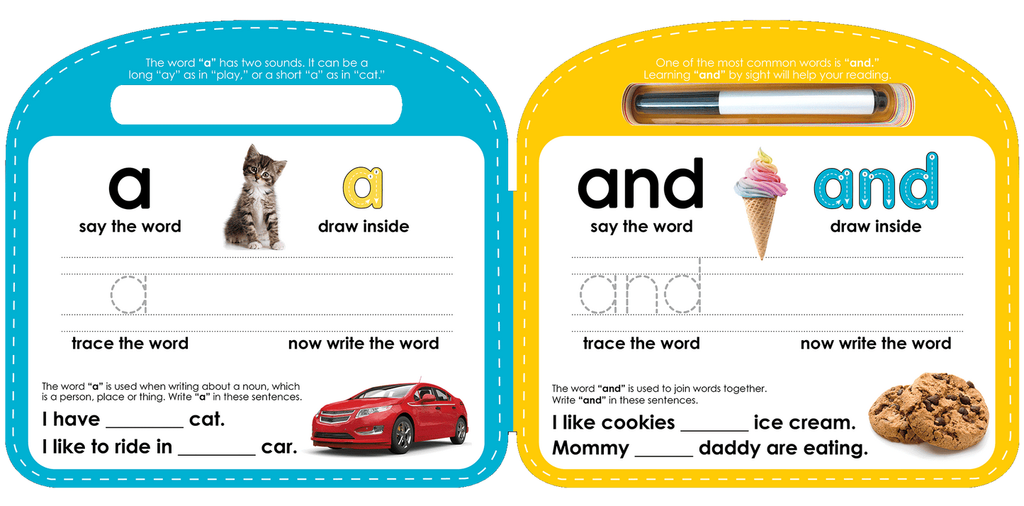 Write & Wipe Sight Words - Little Hippo Books - Glee Garden