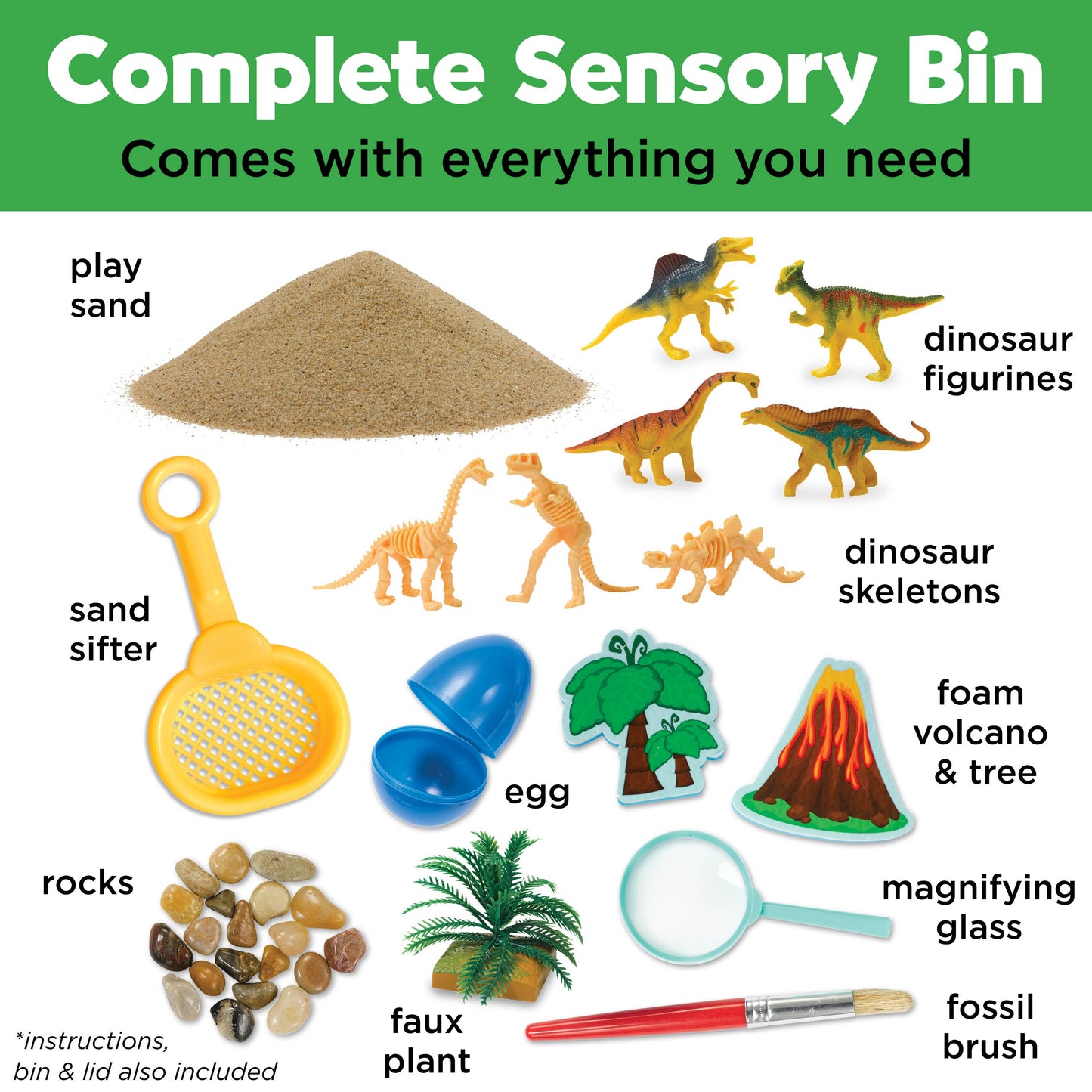 Faber-Castell / Creativity for Kids - Sensory Bin Dinosaur Dig Activity Bin for Kids