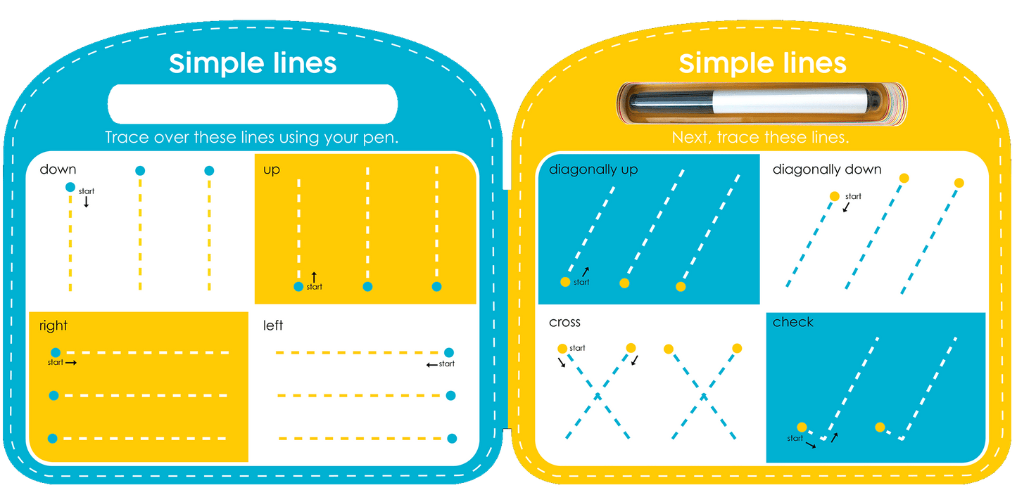 Write & Wipe Pen Control - Little Hippo Books - Glee Garden