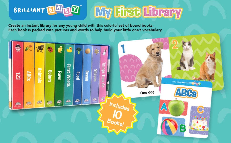 My First Library - Baby Book Set - Little Hippo Books - Glee Garden