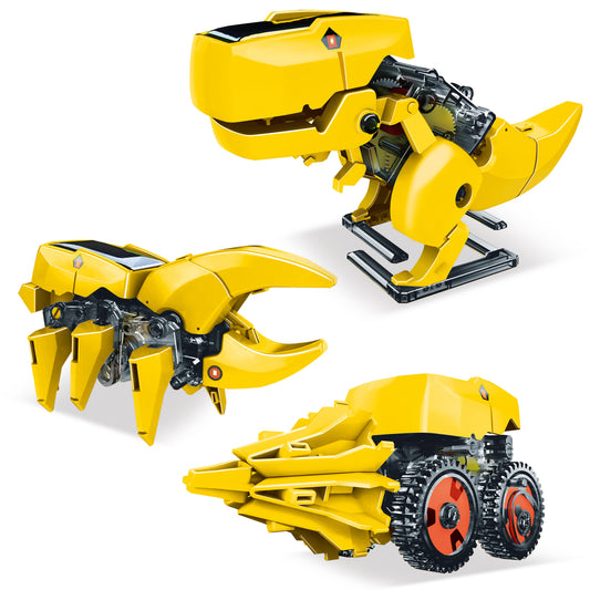 PicassoTiles - PicassoTiles 3-in-1 Solar Powered Dinosaur Robot Kit