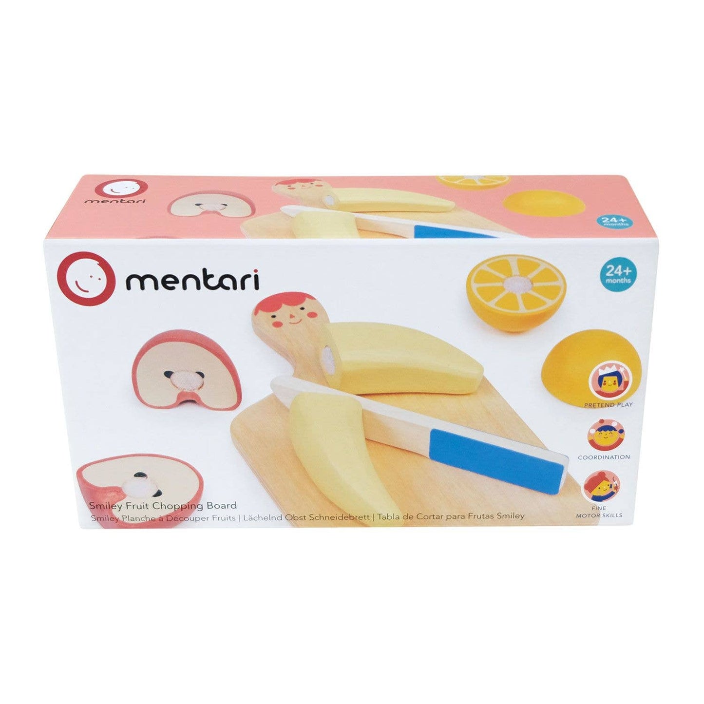 Kinderhood Distribution Inc. - Mentari Toys | Smiley Fruit Chopping Board | High Quality | Canadian Supplier