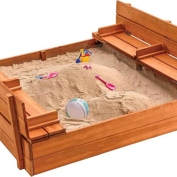 Large Wooden Kids Sandbox with Lid - Play22 - Glee Garden