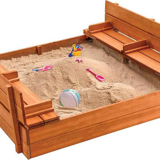 Large Wooden Kids Sandbox with Lid - Play22 - Glee Garden