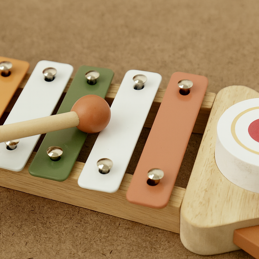 Wooden Xylophone - 8 Key Musical Toy - Ages 1+