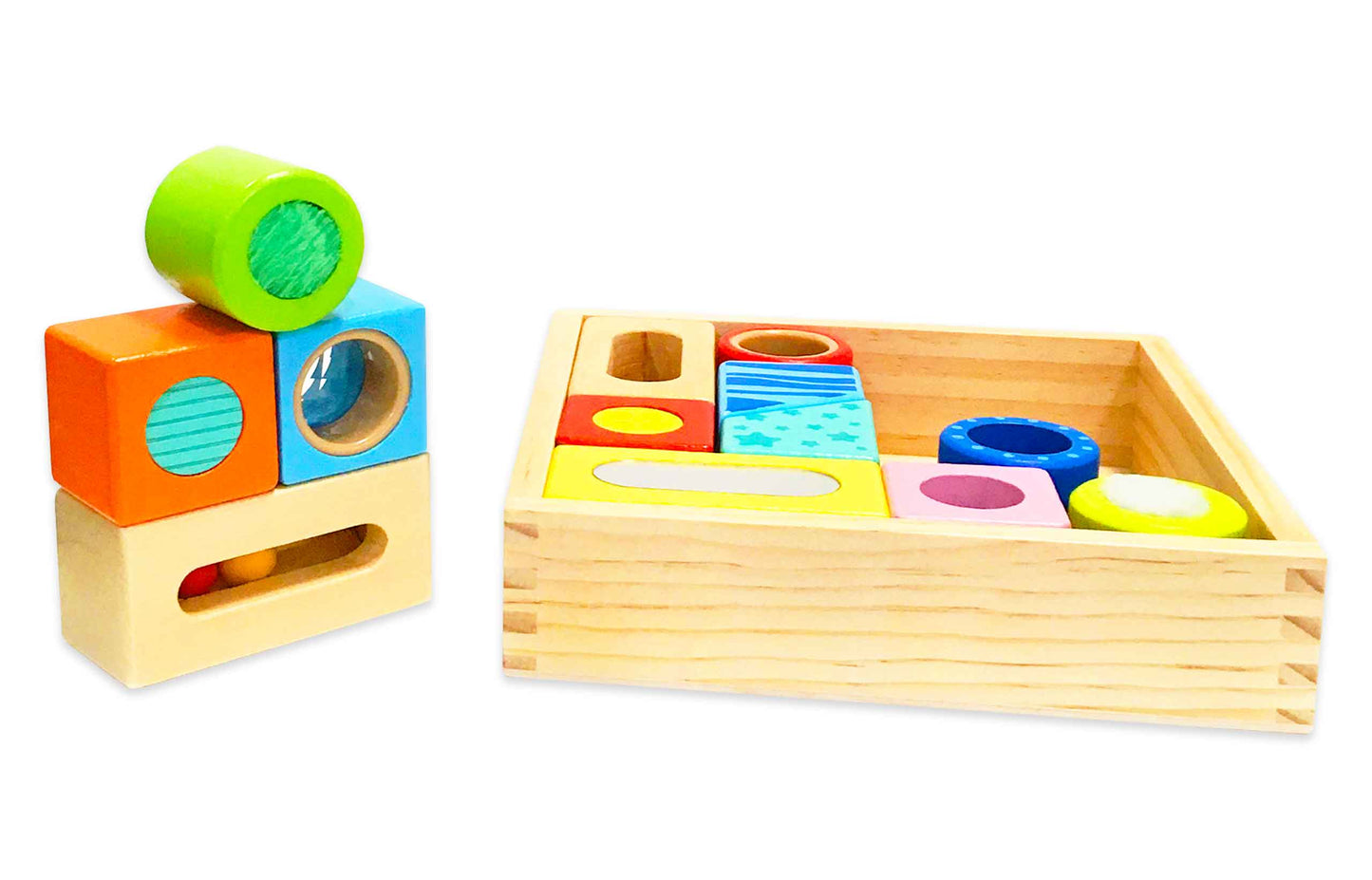 Brilliant Baby Sensory Fun Blocks - Little Hippo Books - Glee Garden