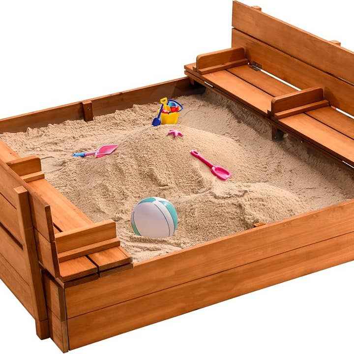 Large Wooden Kids Sandbox with Lid - Play22 - Glee Garden