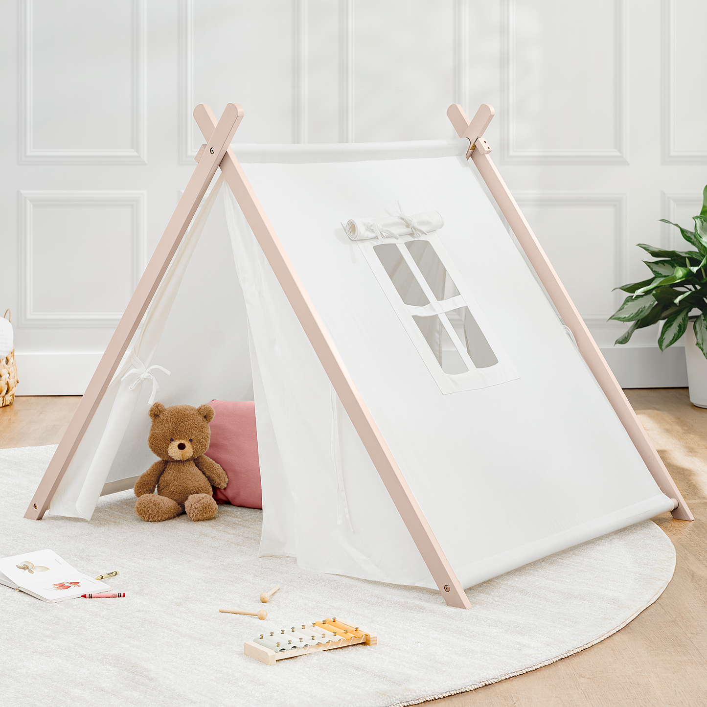 Kids Play Tent - Natural Wood - Comfy Cubs - Glee Garden