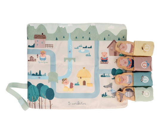 Tutete - Educational Tablecloth The 3 Little Pigs - Children's game - Tutete - Glee Garden