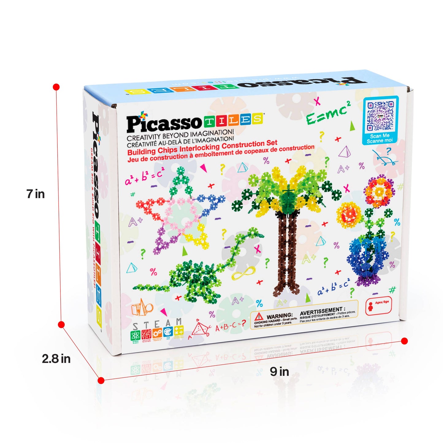 PicassoTiles - PicassoTiles 600pc Building Interlocking Chips