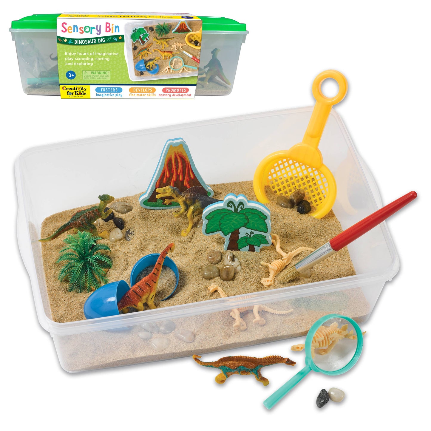 Faber-Castell / Creativity for Kids - Sensory Bin Dinosaur Dig Activity Bin for Kids