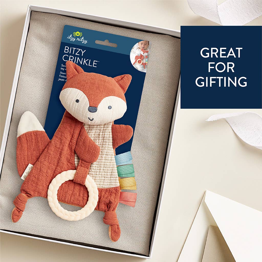 Itzy Ritzy - Fox Bitzy Crinkle™ Sensory Toy with Teether - Itzy Ritzy - Glee Garden