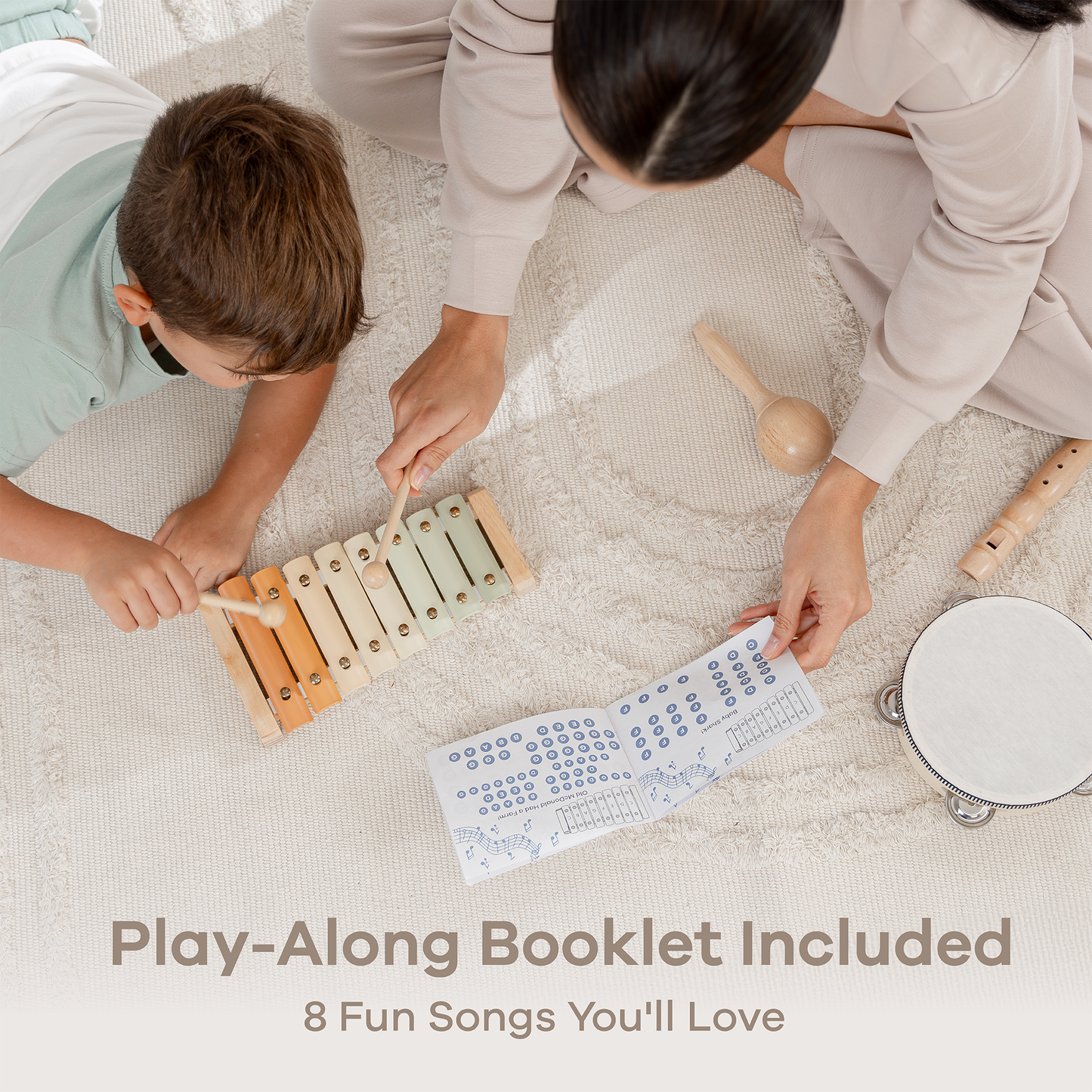 4-Piece Kids Musical Instruments - Comfy Cubs - Glee Garden