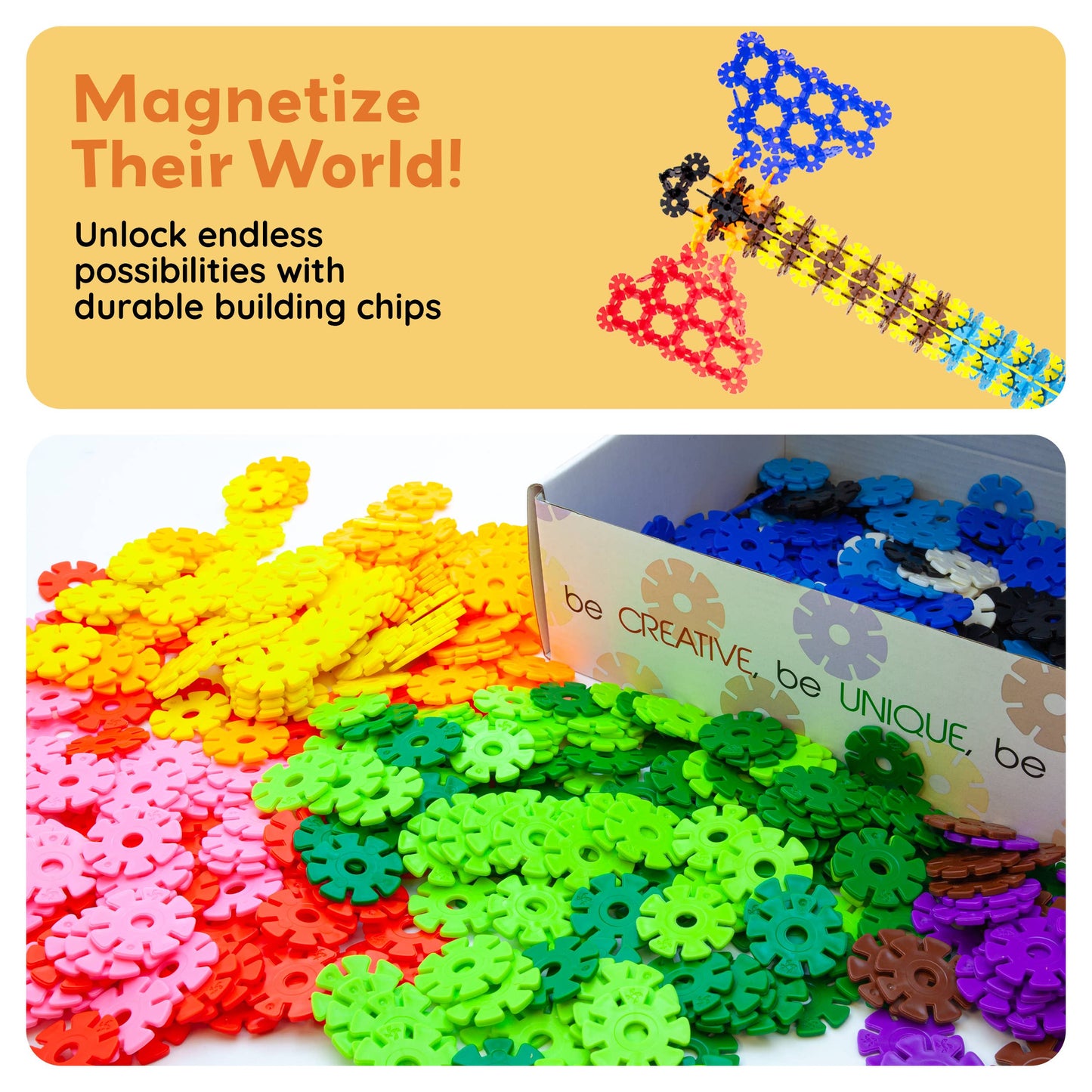 PicassoTiles - PicassoTiles 600pc Building Interlocking Chips