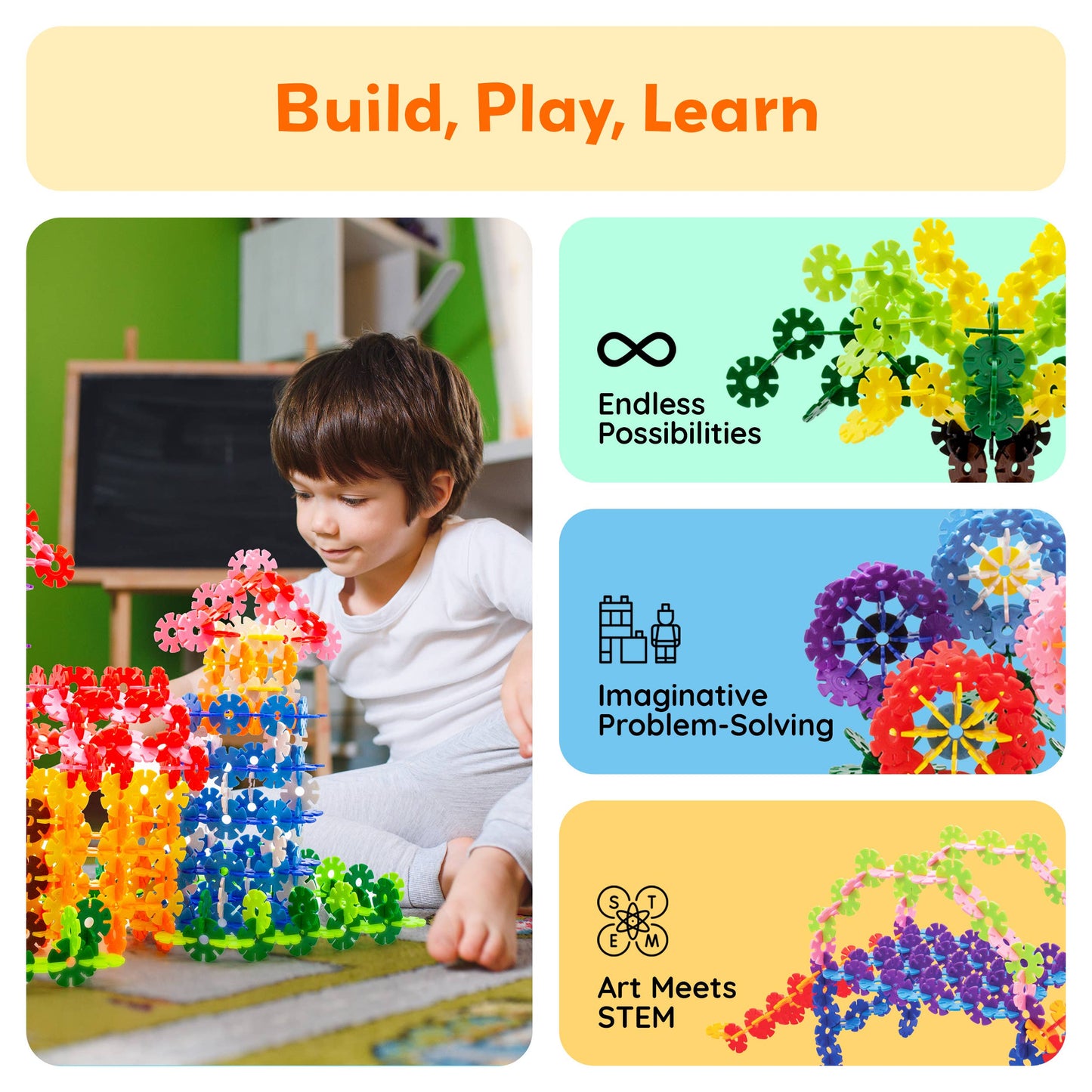 PicassoTiles - PicassoTiles 600pc Building Interlocking Chips