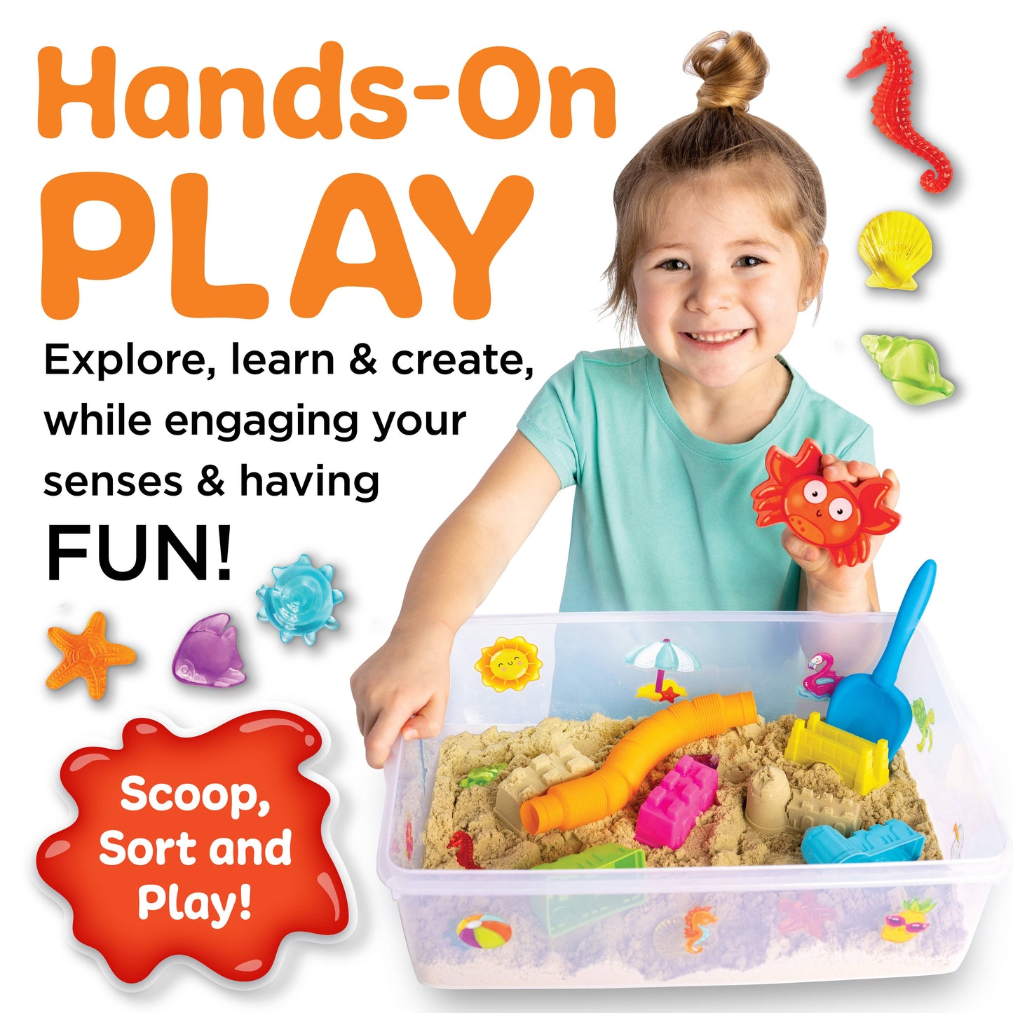 Faber-Castell / Creativity for Kids - Sensory Bin Beach Activity Bin for Kids