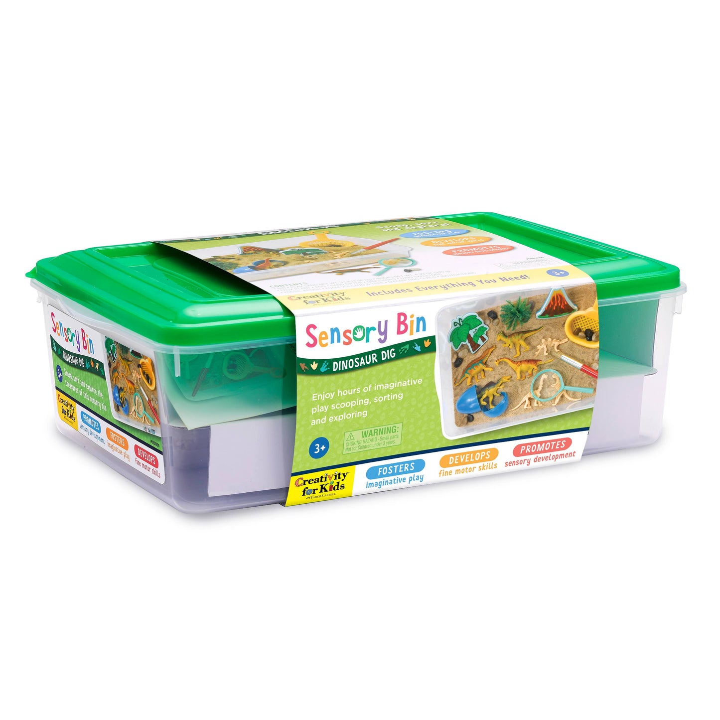 Faber-Castell / Creativity for Kids - Sensory Bin Dinosaur Dig Activity Bin for Kids