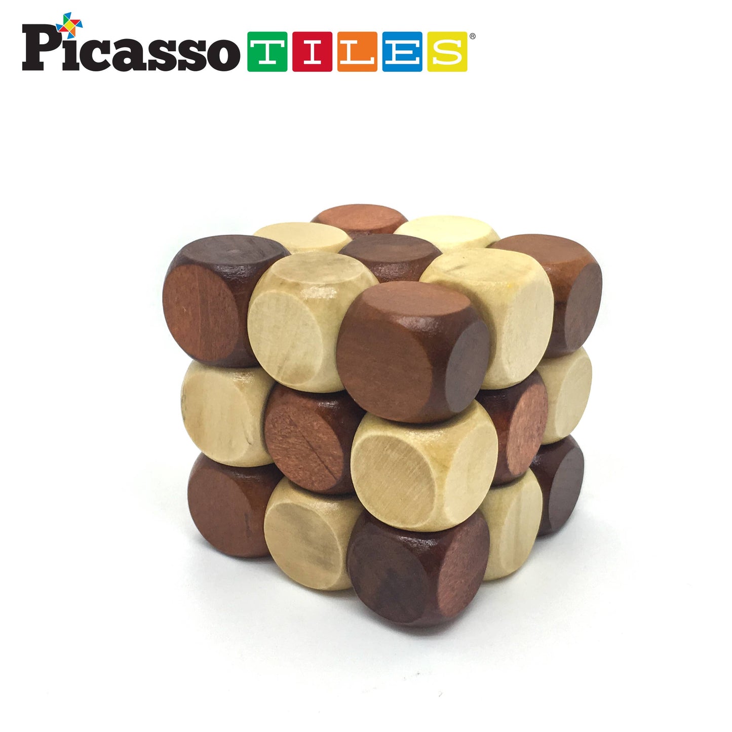 PicassoTiles - PicassoTiles 8PK Wooden Logic Puzzle